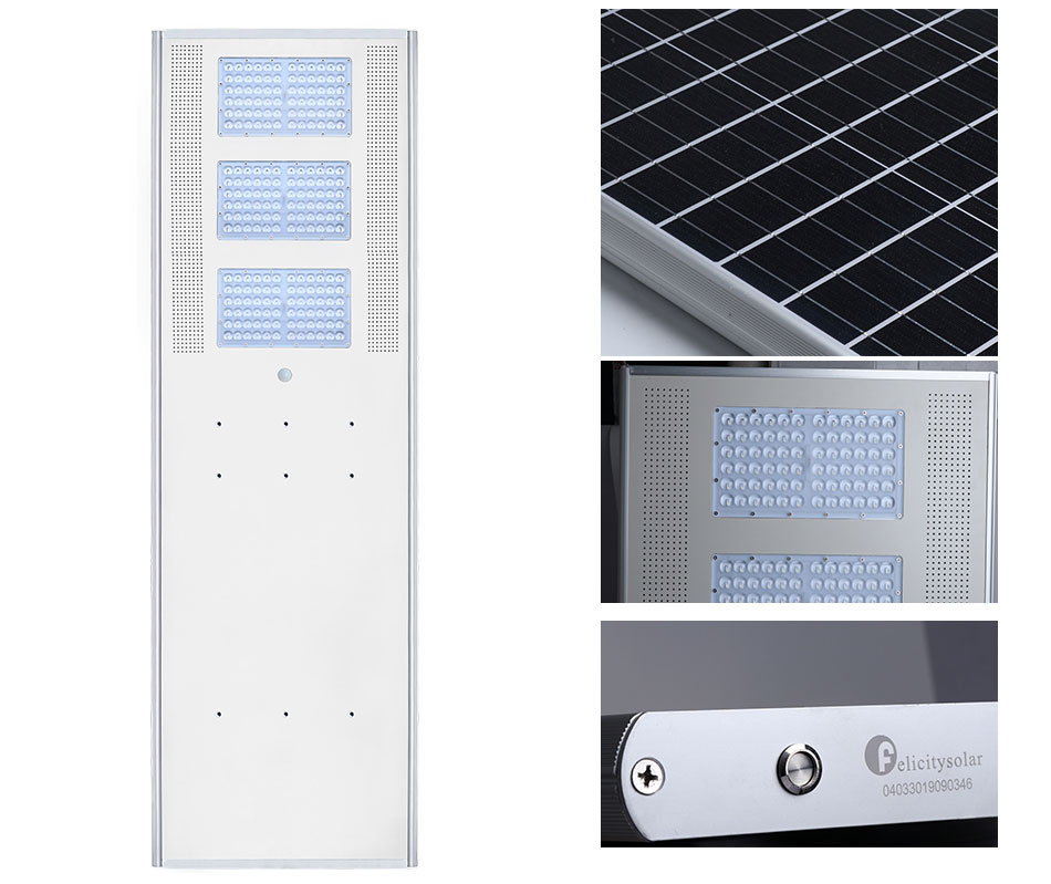 Cheap IP5 Outdoor All In One Module Motion Garden Solar Led Street Light With Pole 100 Watt 