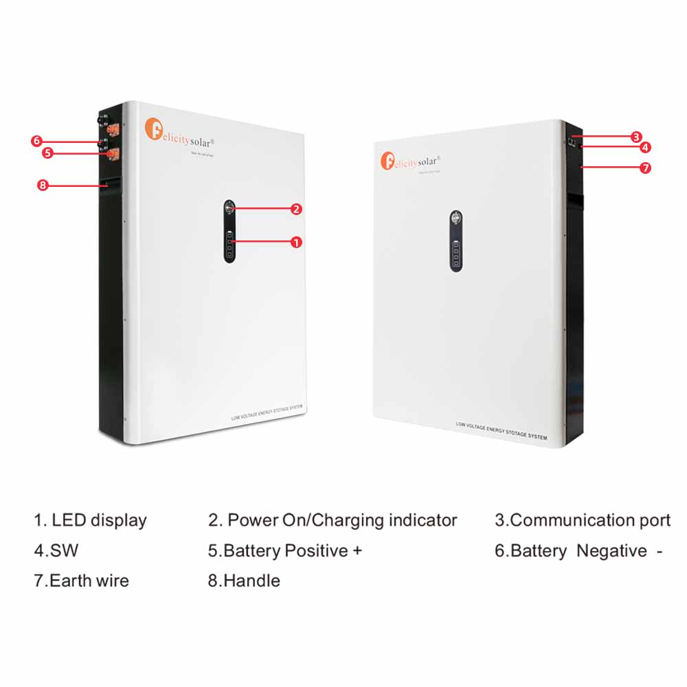 6000 Times 5KWH 48V LiFePo4 Lithium Battery
