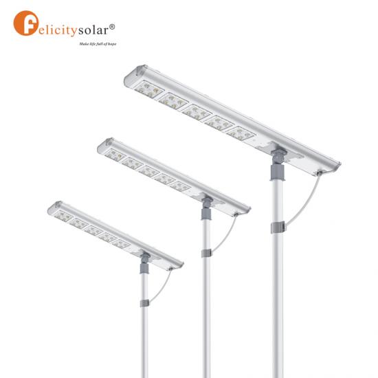 100 watt solar panel street light with inbuilt lithium ion battery